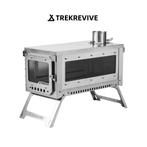 Titanium opvouwbare tent houtkachel met schoorsteen, Huis en Inrichting, Kachels, Ophalen of Verzenden, Zo goed als nieuw, Hout