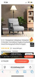 4 in 1 slaapstoel zo goed als nieuw. Kleur: grijs, 90 cm, Eenpersoons, Ophalen of Verzenden, Zo goed als nieuw