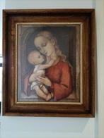 Antiek schilderij. Hummel. Religie. Maria met kindje Jezus., Antiek en Kunst, Ophalen