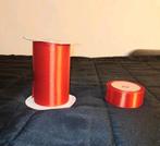 Satijn lint linten rood 10 & 2,5 cm, Ophalen of Verzenden, Zo goed als nieuw, Versiering of Embellishment