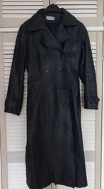 Jas lang leer maat M vintage, Ophalen of Verzenden, Zo goed als nieuw, Maat 38/40 (M), Zwart