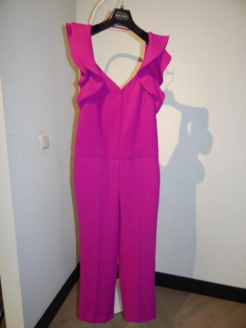 BA&SH cyclaam broekpak jumpsuit voilant schouders 36/38, Kleding | Dames, Jumpsuits, Zo goed als nieuw, Maat 36 (S), Roze, Verzenden