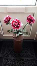 Kunst bloemen rozen  Decoratie roos rood Steel 90 cm, Binnen, Onbekend, Ophalen of Verzenden, Zo goed als nieuw