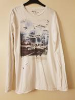 Pepe Jeans London longsleeve wit met afbeelding maat 176, Pepe Jeans, Jongen of Meisje, Ophalen of Verzenden, Zo goed als nieuw