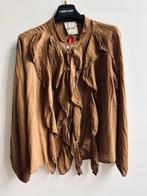 GARCONNE blouse bruin met details mt TU, Kleding | Dames, Blouses en Tunieken, Verzenden, Parijs, Nieuw, Garconne