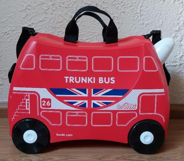 Trunki koffer Rode Engelse Bus (zgan), Sieraden, Tassen en Uiterlijk, Koffers, Zo goed als nieuw, Hard kunststof, Minder dan 50 cm
