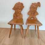 Stoere Duitse stoelen, eikenhout, Ophalen, Gebruikt, Bruin, Twee