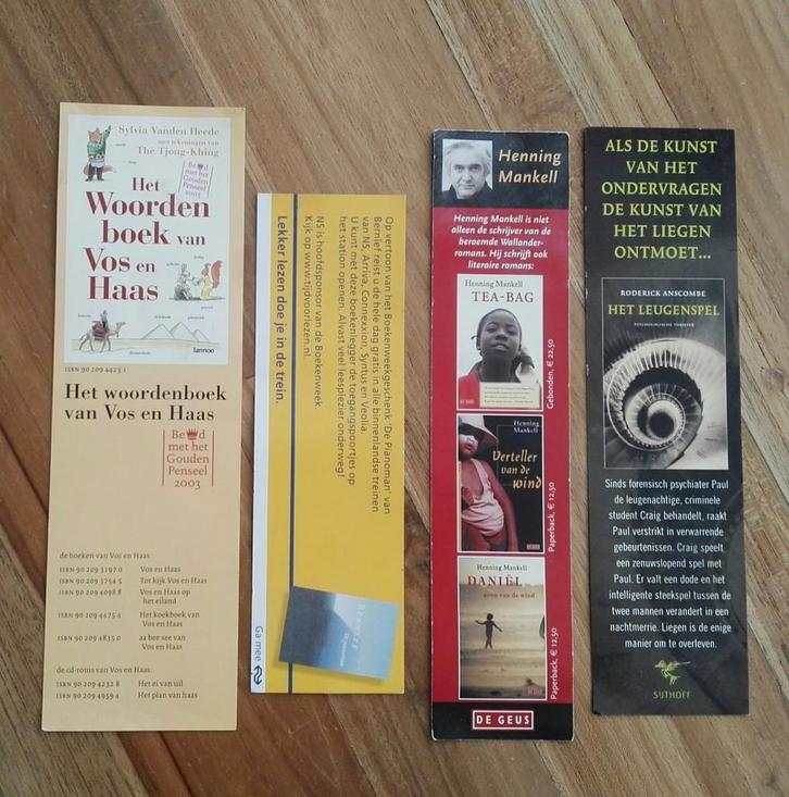 boekenleggers - zie beschrijving, Verzamelen, Boekenleggers, Zo goed als nieuw, Ophalen of Verzenden