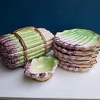 Vintage asperge servies, 6 borden, soepterrine en schaal, Ophalen of Verzenden, Gebruikt