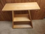 Houten bijzettafel met opbergruimte / bureau steunen, Ophalen, Gebruikt, 55 tot 75 cm, Modern
