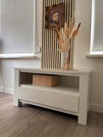 Wit houten Tv Meubel, Ophalen, Gebruikt, 100 tot 150 cm, Minder dan 100 cm
