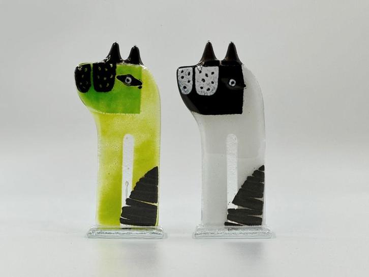 NIEUW Studio Habrat - Maciej Habrat 2 glazen honden nieuw, Antiek en Kunst, Kunst | Designobjecten, Ophalen of Verzenden