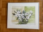 Aluminium lijst + Aquarel Schilderij 60x50cm, Gebruikt, Ophalen of Verzenden, Schilderij, Oorspronkelijke maker