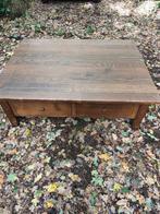 Gratis massief houten salontafel, Huis en Inrichting, Tafels | Salontafels, Ophalen, Gebruikt, 50 tot 100 cm, 100 tot 150 cm