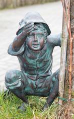 Bronzen beeld – Moritz - waterornament, Tuin en Terras, Tuinbeelden, Ophalen of Verzenden, Zo goed als nieuw, Metaal, Mensenbeeld