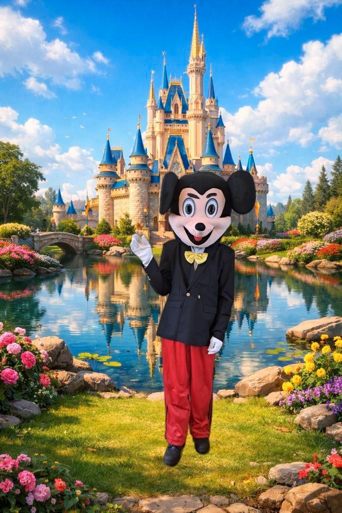 Mascotte Mickey Mouse, Hobby en Vrije tijd, Feestartikelen | Verhuur, Zo goed als nieuw, Verjaardag, Ophalen of Verzenden