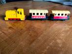 Matchbox treintje met twee wagons, Hobby en Vrije tijd, Ophalen of Verzenden, Gebruikt, Gelijkstroom, Overige merken