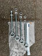 Schroefoog (4 stuks) M10 13cm scroefdraad + 2 moeren, Doe-het-zelf en Verbouw, IJzerwaren en Bevestigingsmiddelen, Ophalen, Gebruikt