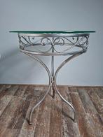 Bijzettafels: 2 rond en 1 half rond, Huis en Inrichting, Tafels | Bijzettafels, 45 tot 60 cm, Minder dan 55 cm, Gebruikt, Rond