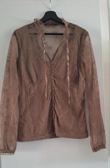 Taupe Expresso Blouse Mt XL - beschikbaar voor biedingen