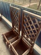 Mooi 2 houten plantenbakken met rekken, Ophalen, Gebruikt, Hout, Balkon