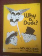 Why a Duck? - Groucho Marx - Humor, Boeken, Ophalen of Verzenden, Zo goed als nieuw, Anekdotes en Observaties