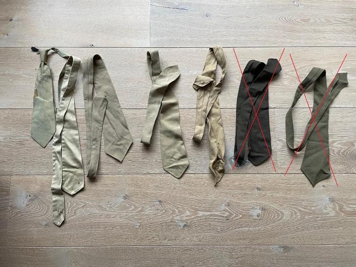 WW2 US kleding, army, meerdere khaki stropdassen, Verzamelen, Militaria | Tweede Wereldoorlog, Landmacht, Kleding of Schoenen