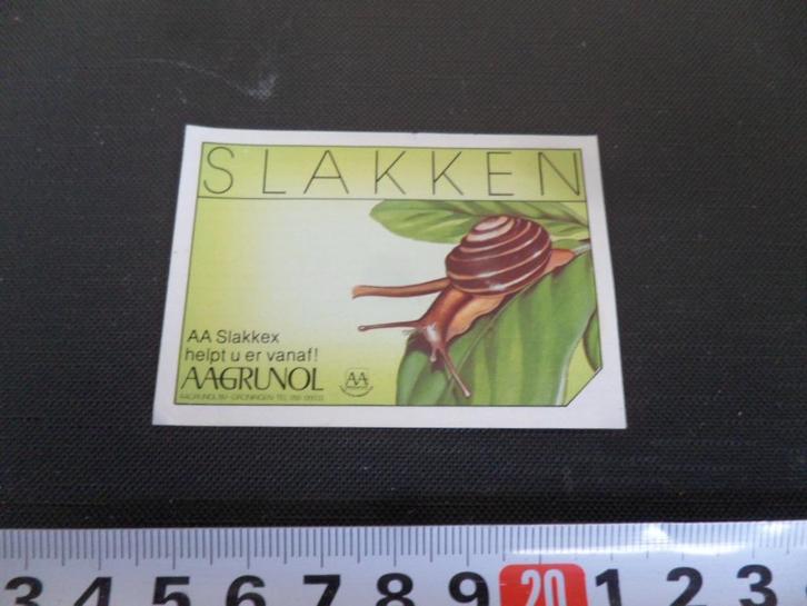 sticker SLAKKEN AAGRENOL, Verzamelen, Stickers, Zo goed als nieuw, Bedrijf of Vereniging, Ophalen