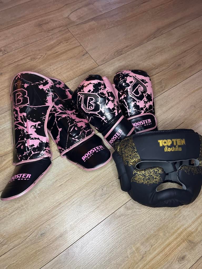 Meisjes bokshandschoenen set, Ophalen of Verzenden, Zo goed als nieuw, Bokshandschoenen