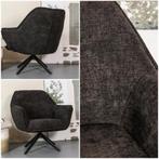 Draaifauteuil in antraciet, Huis en Inrichting, Ophalen, Zo goed als nieuw