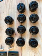 Bakeliet Lichtschakelaars + Plaatjes (7 stuks), Ophalen of Verzenden, Gebruikt, Schakelaar