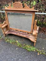 Antieke kaptafel houten spiegel met plank, Huis en Inrichting, Woonaccessoires | Spiegels, Ophalen, Gebruikt, 100 tot 150 cm, 75 tot 100 cm