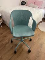 Blauw/groen bureau stoel, Huis en Inrichting, Ophalen of Verzenden, Zo goed als nieuw, Blauw