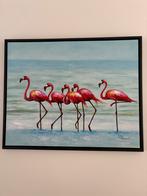 Handgeschilderd schilderij flamingo’s, Antiek en Kunst, Kunst | Schilderijen | Modern, Ophalen