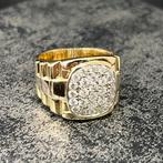 14 karaat gouden ring heren massief ring groot