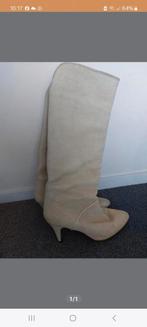 Roomkleurige Pigskin Laarsen Mt.39, Ophalen, Zo goed als nieuw