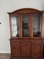 Notenhouten vitrine kast, Ophalen, Zo goed als nieuw, 25 tot 50 cm, 150 tot 200 cm