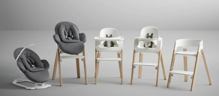 Complete uitset Stokke steps, Kinderen en Baby's, Kinderkamer | Tafels en Stoelen, Zo goed als nieuw, Stoel(en), Ophalen