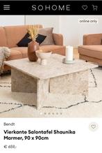 NIEUW NOG IN DOOS-Vierkante Salontafel Marmer 90x90, Huis en Inrichting, Ophalen, Overige materialen, Vierkant, Nieuw