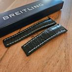 Breitling 24/20mm zwarte krokodil lederen band, Ophalen of Verzenden, Nieuw, Leer, Breitling
