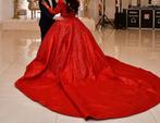 Rode Hennajurk / Galajurk - Op Maat Gemaakt, Kleding | Dames, Trouwkleding en Trouwaccessoires, Ophalen of Verzenden, Zo goed als nieuw