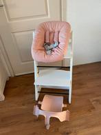 🧡 Witte Stokke Tripp Trapp Roze Babyset en Newbornset 🧡, Ophalen, Gebruikt, Meegroeistoel, Stoelverkleiner