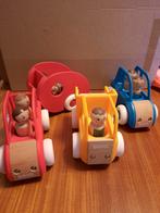 Brio auto's (caravan, kiepwagen auto) met houten poppen, Ophalen of Verzenden