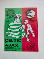 Celtic - AJAX 15-9-1982 1ste ronde Europa Cup Johan Cruijff, Verzenden, Zo goed als nieuw, Ajax