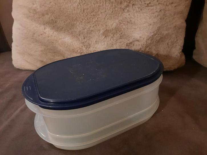 Tupperware.  kaas en vleeswarendoos., Huis en Inrichting, Keuken | Tupperware, Zo goed als nieuw, Overige typen, Blauw, Ophalen of Verzenden