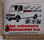 Vintage sticker Wiel Schreurs Oliehandel Mercedes Benz bus, Verzamelen, Ophalen of Verzenden, Zo goed als nieuw
