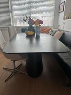 Table du Sud ovale Eettafel - Deep Black, Huis en Inrichting, Tafels | Eettafels, Ophalen, Gebruikt, 100 tot 150 cm, Eikenhout