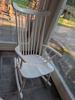 Witte houten schommelstoel, Ophalen, Hout