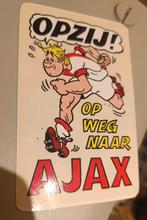 Vintage sticker van Ajax, Dik Bruynesteyn, Appie Happie, Ophalen of Verzenden, Zo goed als nieuw, Ajax, Poster, Plaatje of Sticker