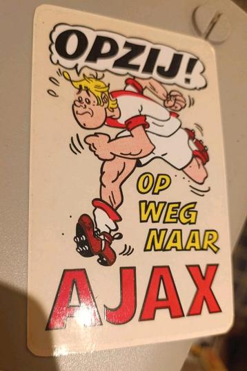 Vintage sticker van Ajax, Dik Bruynesteyn, Appie Happie beschikbaar voor biedingen